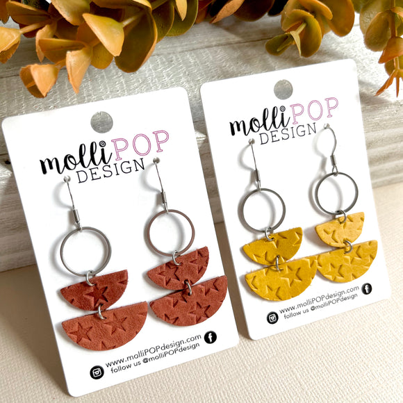 Leather Star Sydney Drop Earrings