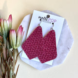 Berry Triangle Texture Chloe Teardrop Earrings