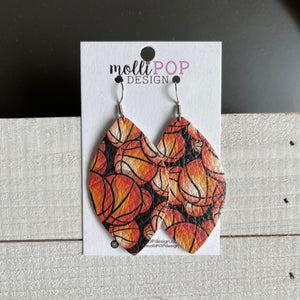 Basketball Leaf Earrings