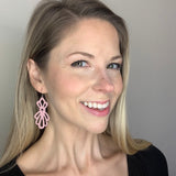 Delicate Leather Lace Cut-out Earrings