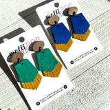 Double Layer Suede Fringe Aztec Earrings