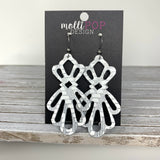 Delicate Leather Lace Cut-out Earrings