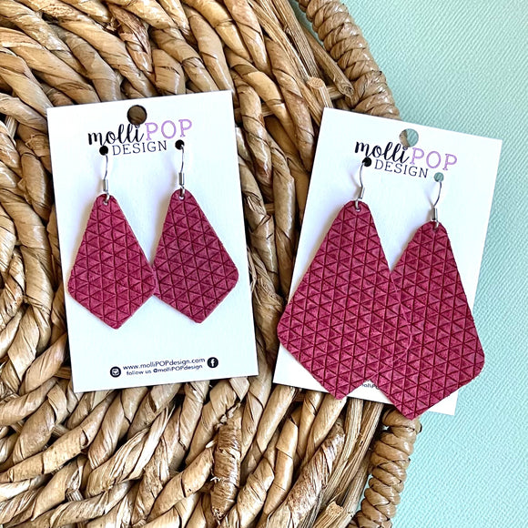Berry Triangle Texture Chloe Teardrop Earrings