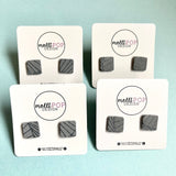 Square Ice Blue Studs