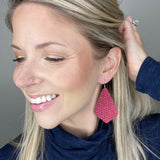 Berry Triangle Texture Chloe Teardrop Earrings