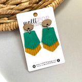 Double Layer Suede Fringe Aztec Earrings