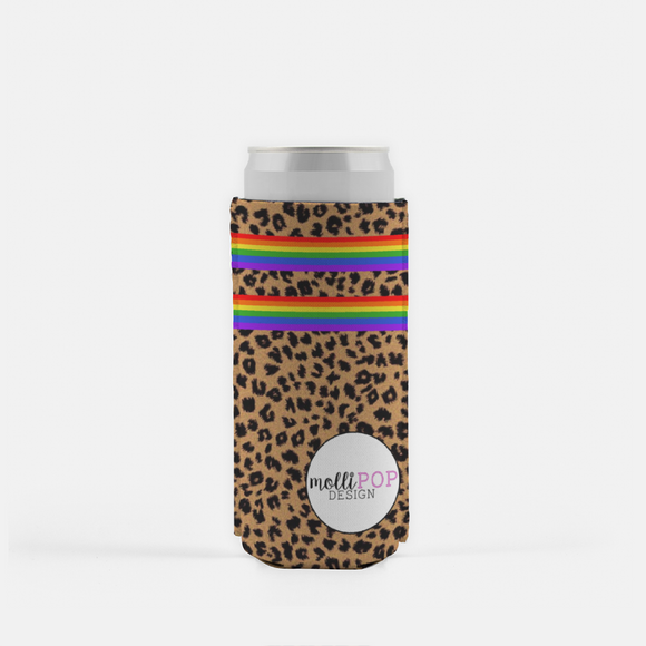 Rainbow Cat Skinny Koozie