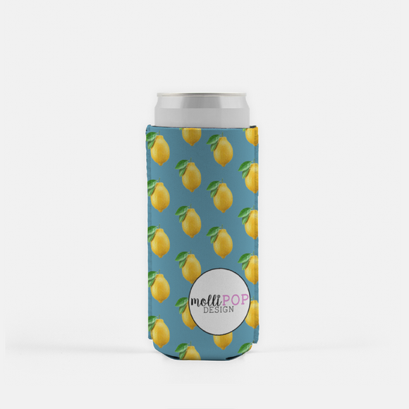 Lemon Zest for Life Skinny Koozie